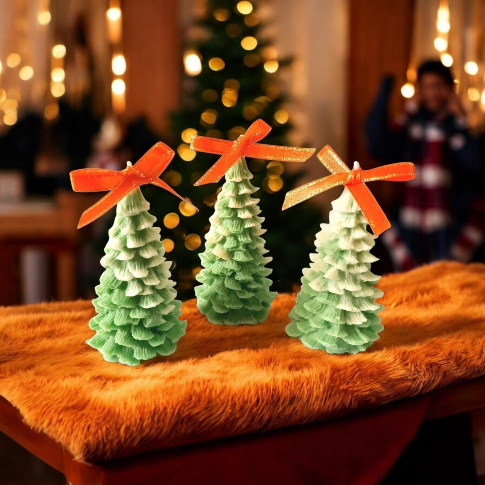 Christmas Tree Scented Candles Green