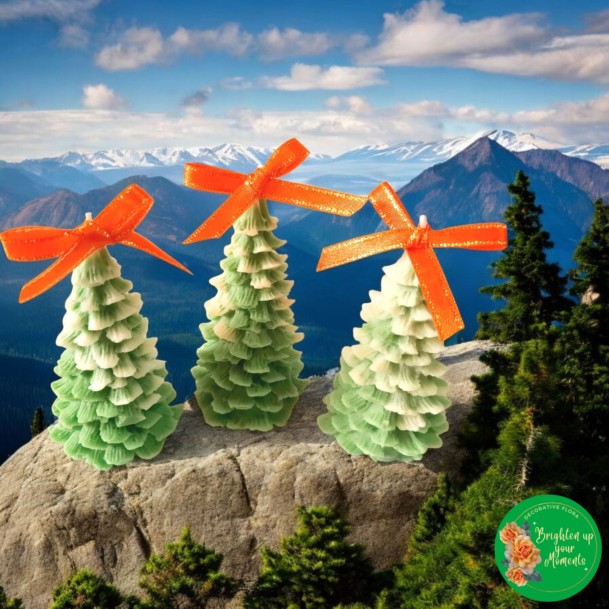 Christmas Tree Evergreen Frosted Scented Candle