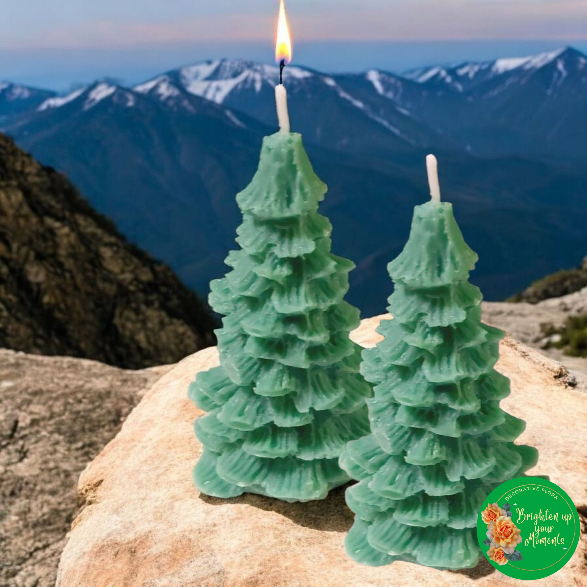 Christmas Tree Scented Candles Green