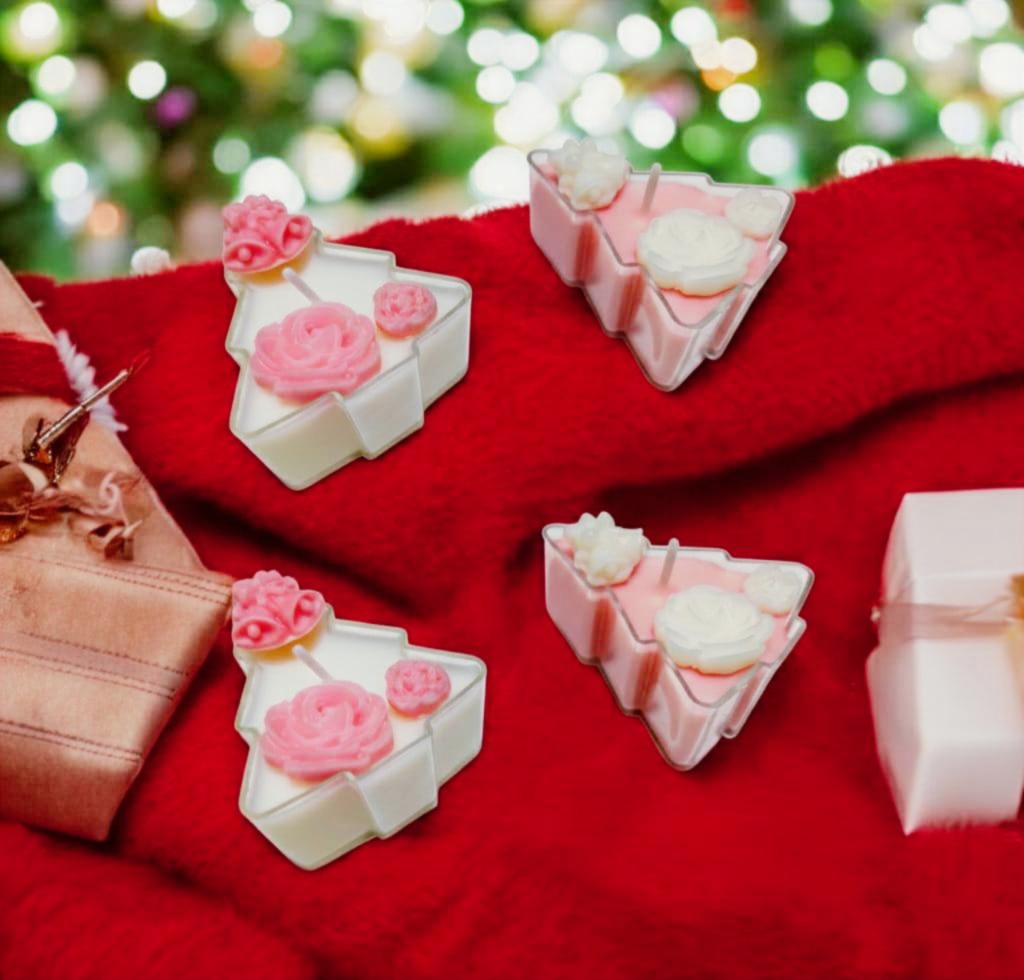 Tealight Scented Candles Xmas Special Set (4 in a pack) — Pink